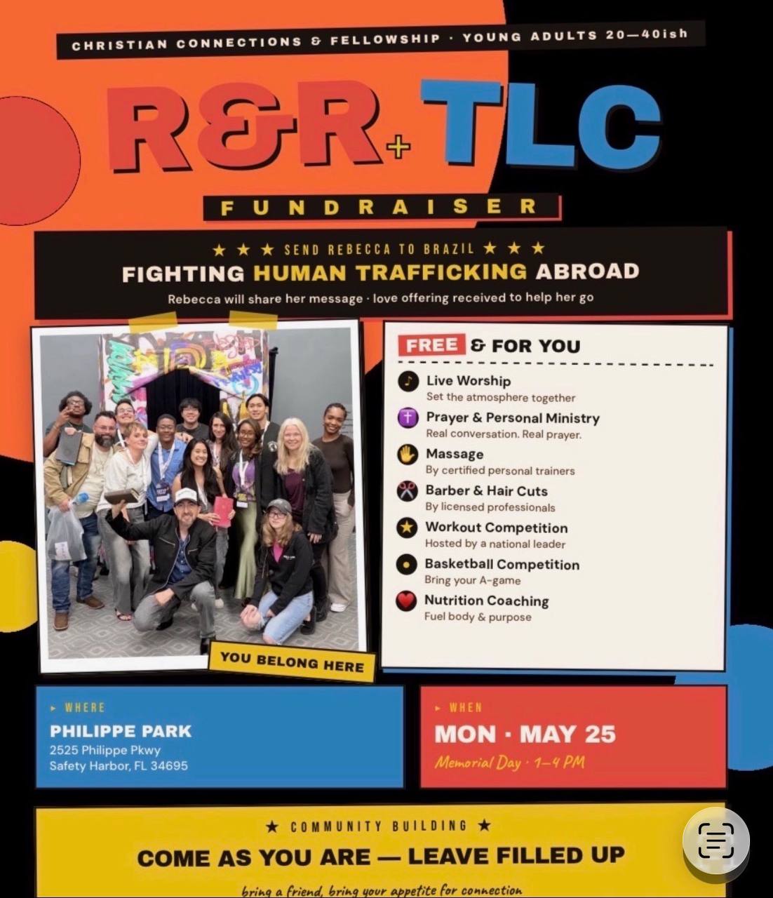 Group photo from the R and R plus TLC fundraiser flyer